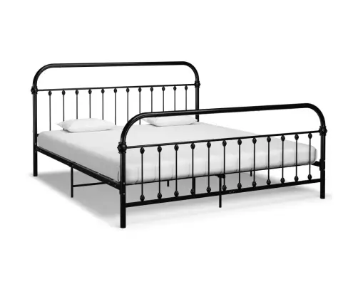 Voodiraam, Must, Metallist, 180 X 200 Cm