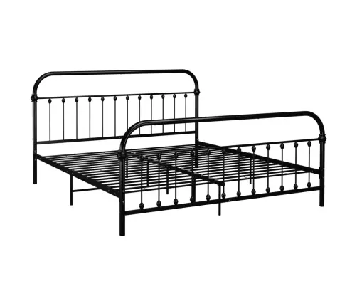 Voodiraam, Must, Metallist, 180 X 200 Cm