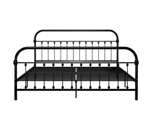 Voodiraam, Must, Metallist, 180 X 200 Cm