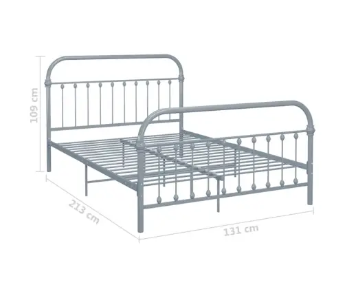 Voodiraam, Hall, Metall, 120 X 200 Cm