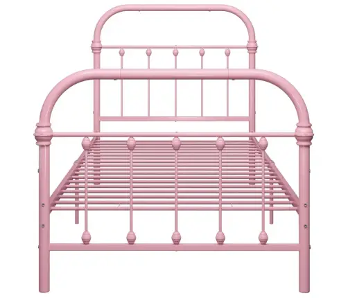 Gultas Rāmis, Rozā Metāls, 90X200 Cm Vidaxl