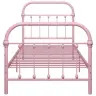 Gultas Rāmis, Rozā Metāls, 90X200 Cm Vidaxl