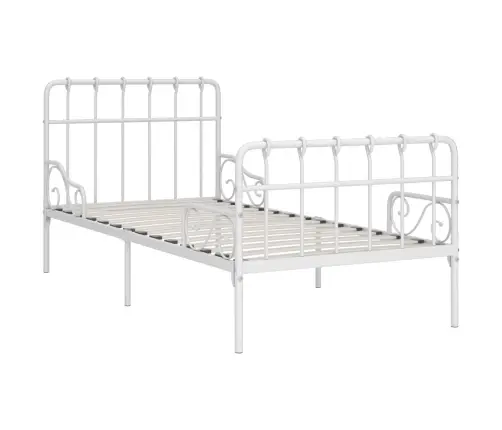 Lovos Rėmas Su Grotelių Pagrindu, Baltas, 90X200cm Metalas