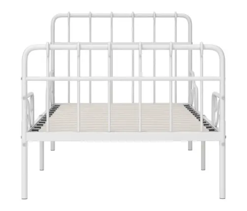 Lovos Rėmas Su Grotelių Pagrindu, Baltas, 90X200cm Metalas
