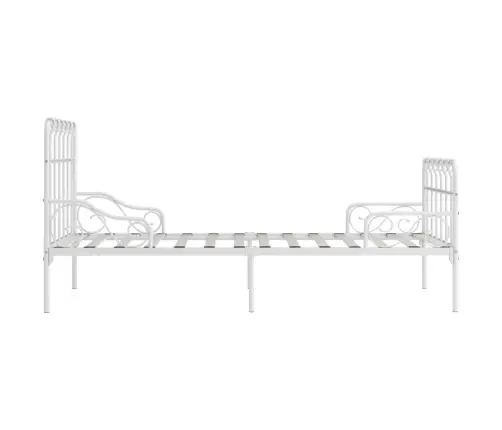 Lovos Rėmas Su Grotelių Pagrindu, Baltas, 90X200cm Metalas