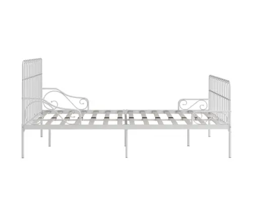 Lovos Rėmas Su Grotelių Pagrindu, Baltas, 200X200cm Metalas