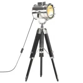 Grīdas Lampa Uz Statīva, Melns Mango Masīvkoks, 69 Cm         Vidaxl