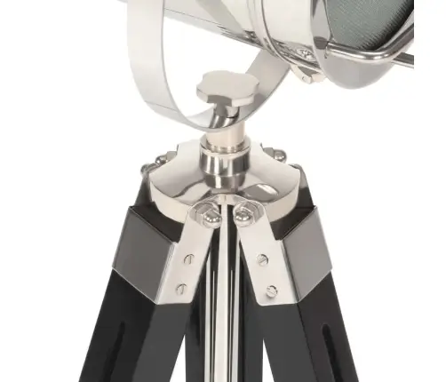 Kolme Jalaga Põrandalamp, Must Mangopuit, 69 Cm