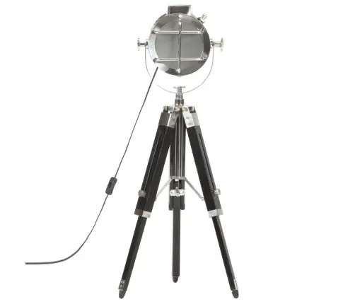 Grīdas Lampa Uz Statīva, Melns Mango Masīvkoks, 69 Cm         Vidaxl