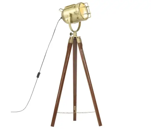 Trikojis Pastatomas Šviestuvas, 97cm Mango Medienos Masyvas