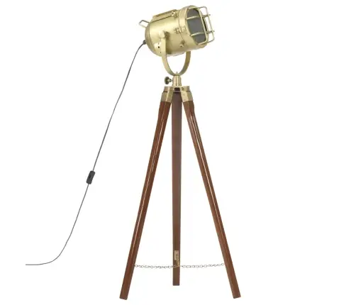 Trikojis Pastatomas Šviestuvas, 97cm Mango Medienos Masyvas