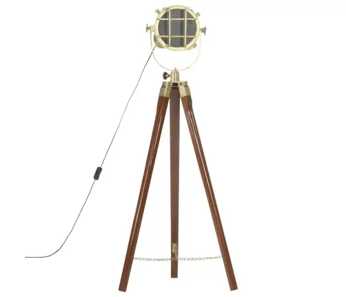 Trikojis Pastatomas Šviestuvas, 97cm Mango Medienos Masyvas