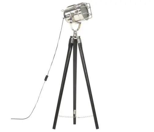 Grīdas Lampa Uz Statīva, Melns Mango Masīvkoks, 97 Cm        Vidaxl