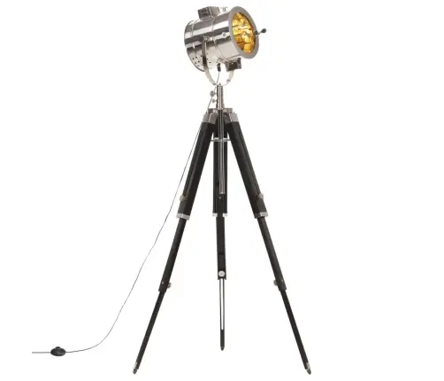 Grīdas Lampa Uz Statīva, Mango Masīvkoks, 165 Cm      Vidaxl