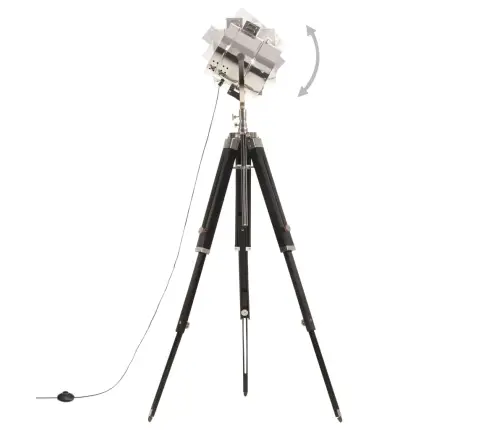 Grīdas Lampa Uz Statīva, Mango Masīvkoks, 165 Cm      Vidaxl