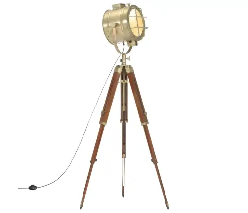 Grīdas Lampa Uz Statīva, Mango Masīvkoks, 165 Cm        Vidaxl