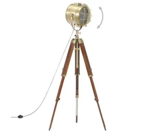 Grīdas Lampa Uz Statīva, Mango Masīvkoks, 165 Cm        Vidaxl