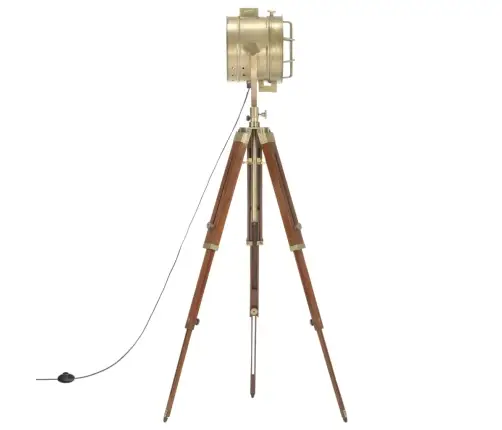 Grīdas Lampa Uz Statīva, Mango Masīvkoks, 165 Cm        Vidaxl