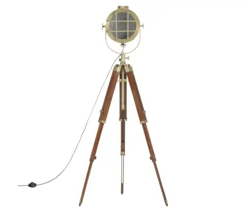 Grīdas Lampa Uz Statīva, Mango Masīvkoks, 165 Cm        Vidaxl