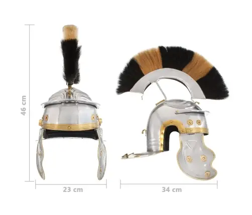 Romiešu Bruņucepure, Replika, Sudraba Krāsas Tērauds Vidaxl