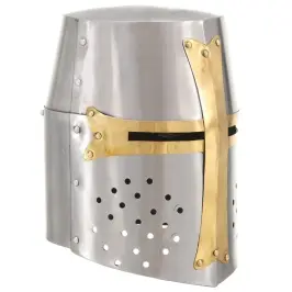Keskaegse Ristirüütli Kiiver, Jäljend, Larp, Hõbedane, Teras