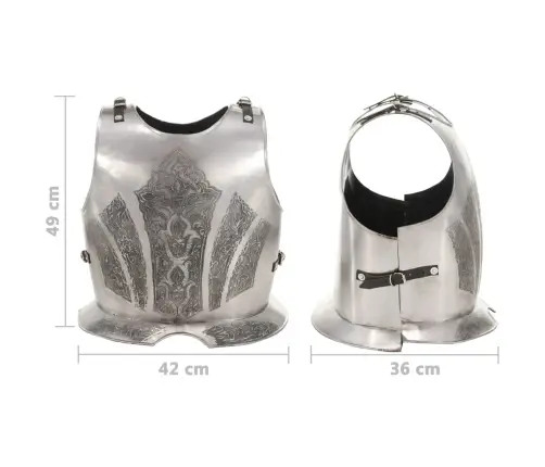 Riterio Šarvai, Sidabriniai, Plienas, Antikvarinė Kopija