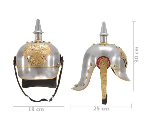 Vokiečių-Prūsų Šalmas, Sidabrinis, Plienas, Antikvarinė Kopija