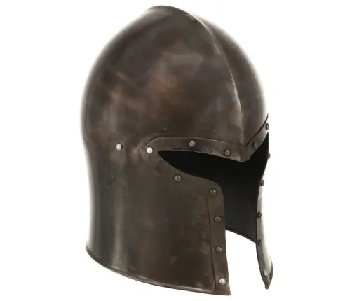 Keskaegse Rüütli Kiiver, Jäljend, Larp, Hõbedane, Teras