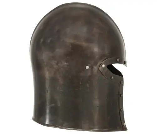 Keskaegse Rüütli Kiiver, Jäljend, Larp, Hõbedane, Teras