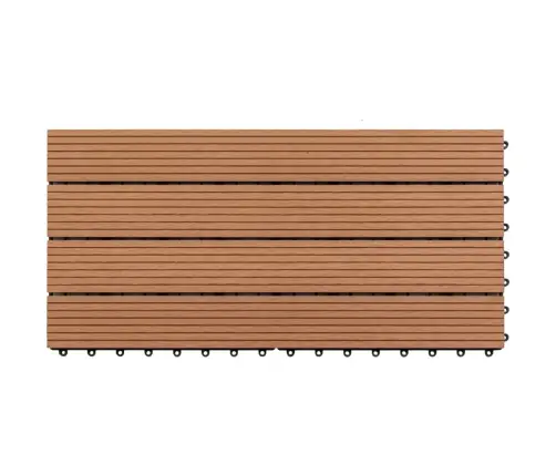 Wpc Flīzes, 60X30 Cm, 6 Gab., 1 M², Brūnas Vidaxl