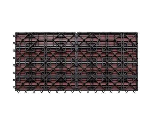 Wpc Flīzes, 60X30 Cm, 6 Gab., 1 M², Brūnas Vidaxl