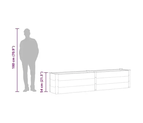 Augstā Puķu Kaste, 250X50X54 Cm, Pelēks Wpc Vidaxl