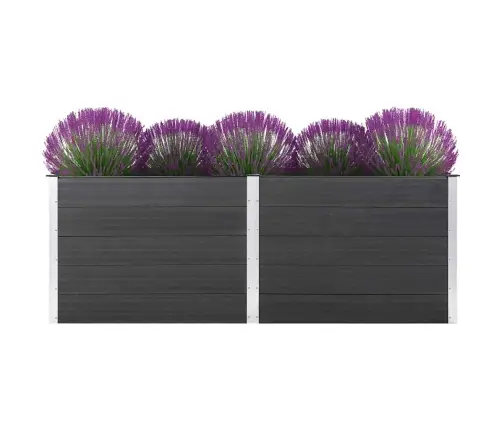 Augstā Puķu Kaste, 250X50X91 Cm, Pelēks Wpc Vidaxl