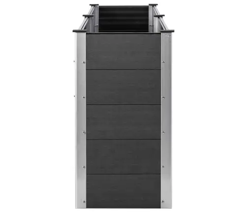 Augstā Puķu Kaste, 250X50X91 Cm, Pelēks Wpc Vidaxl