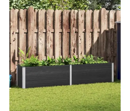 Augstā Puķu Kaste, 250X50X91 Cm, Pelēks Wpc Vidaxl