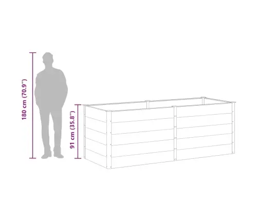 Aia Taimelava 250 X 100 X 91 cm Puidu-Plasti Segu, Hall