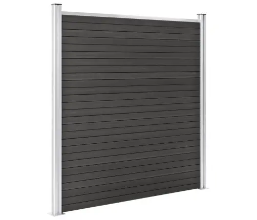 Dārza Žogs, Pelēks, 180X186 Cm, Wpc Vidaxl