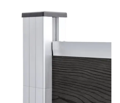 Dārza Žogs, Pelēks, 180X186 Cm, Wpc Vidaxl