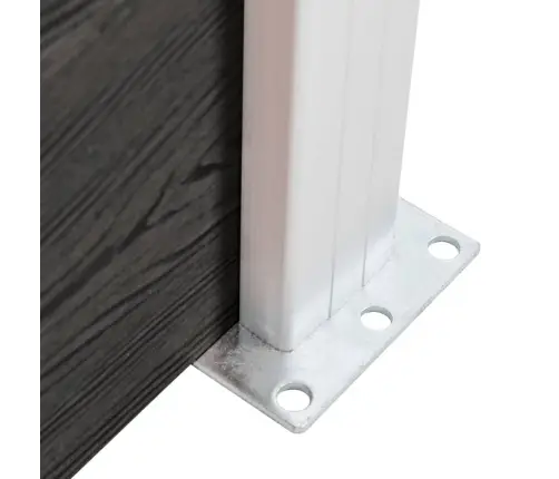 Dārza Žogs, Pelēks, 180X186 Cm, Wpc Vidaxl