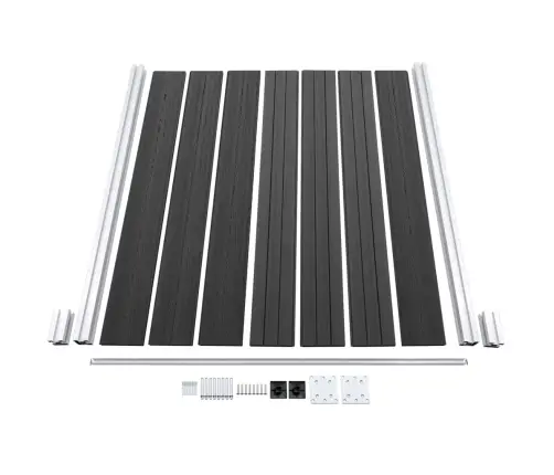 Dārza Žogs, Pelēks, 180X186 Cm, Wpc Vidaxl