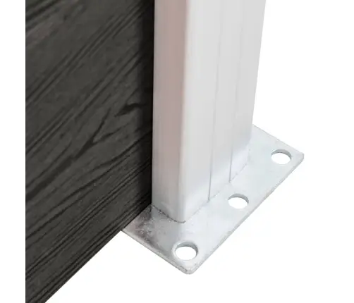 Dārza Žogs, Pelēks, 180X105 Cm, Wpc Vidaxl