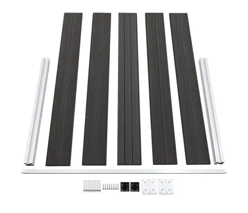 Dārza Žogs, Pelēks, 180X105 Cm, Wpc Vidaxl