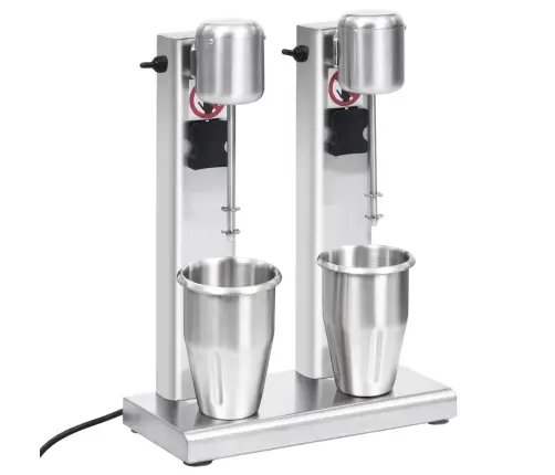 Piena Kokteiļu Mikseris, 2 Kausi, 2 L, Nerūsējošs Tērauds Vidaxl