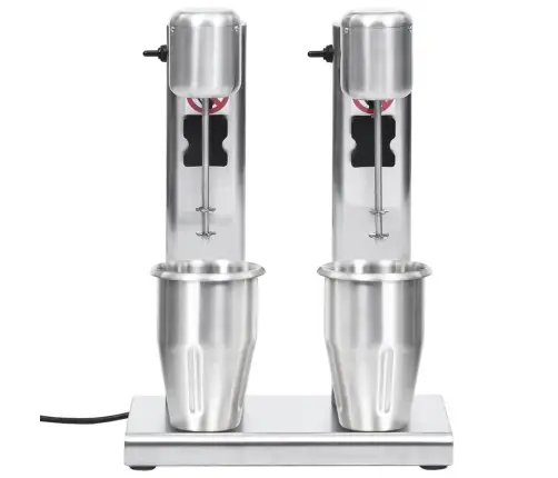 Piena Kokteiļu Mikseris, 2 Kausi, 2 L, Nerūsējošs Tērauds Vidaxl