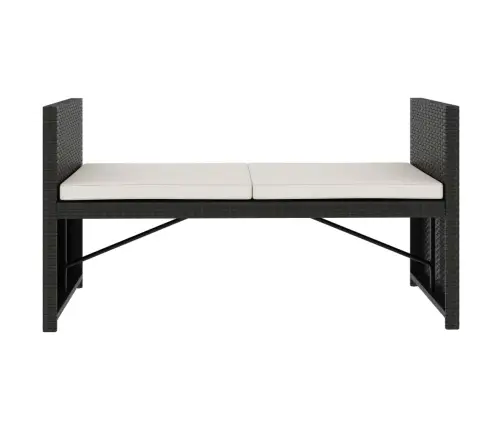 5-Daļīgs Dārza Atpūtas Mēbeļu Komplekts Ar Matračiem, Pe, Melns Vidaxl