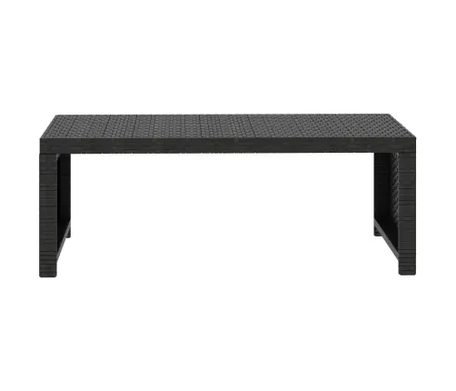 5-Daļīgs Dārza Atpūtas Mēbeļu Komplekts Ar Matračiem, Pe, Melns Vidaxl