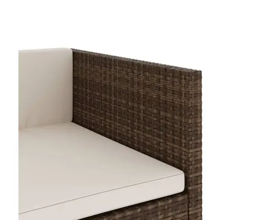 Poilsio Baldų Komplektas Su Pagalvėmis, 5 Dalių, Rudas, Ratanas