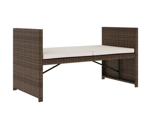 Poilsio Baldų Komplektas Su Pagalvėmis, 5 Dalių, Rudas, Ratanas