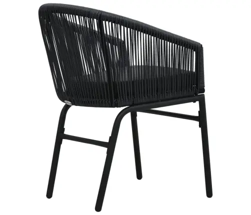 Dārza Krēsli, 2 Gab., Melni, Pe Rotangpalma Vidaxl