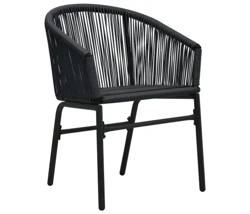 Dārza Krēsli, 2 Gab., Melni, Pe Rotangpalma Vidaxl